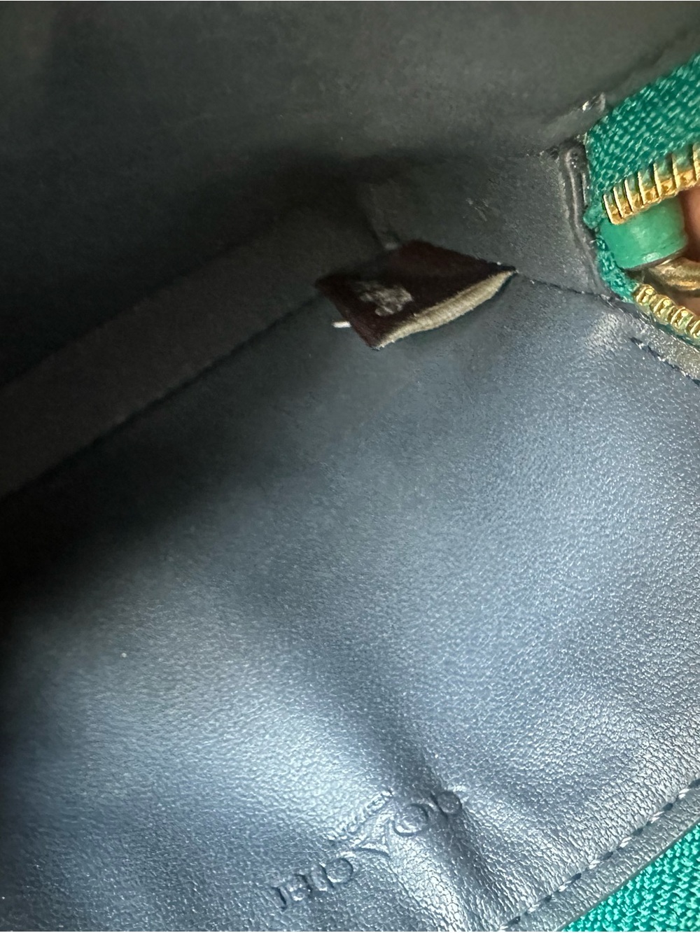 Authentic Coach Teal Leather Wallet with Gold Chain - Picture 10 of 10